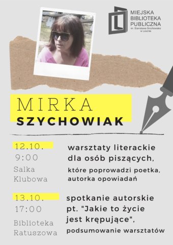 Warsztaty literackie i spotkanie z Mirką Szychowiak