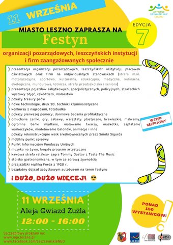 Wielki Festyn Aktywności i Pasji w ramach akcji Aktywne Obywatelskie Leszno 2021