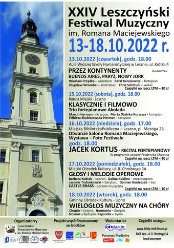  XXIV Leszczyński Festiwal Muzyczny im. Romana Maciejewskiego