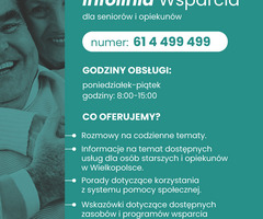 Wielkopolska Infolinia Wsparcia dla seniorów i opiekunów już działa!