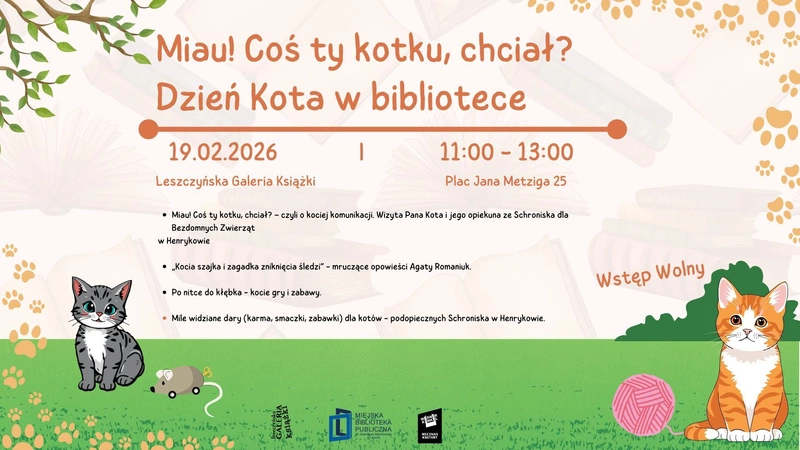 Miau! Coś ty kotku, chciał? Dzień Kota w bibliotece