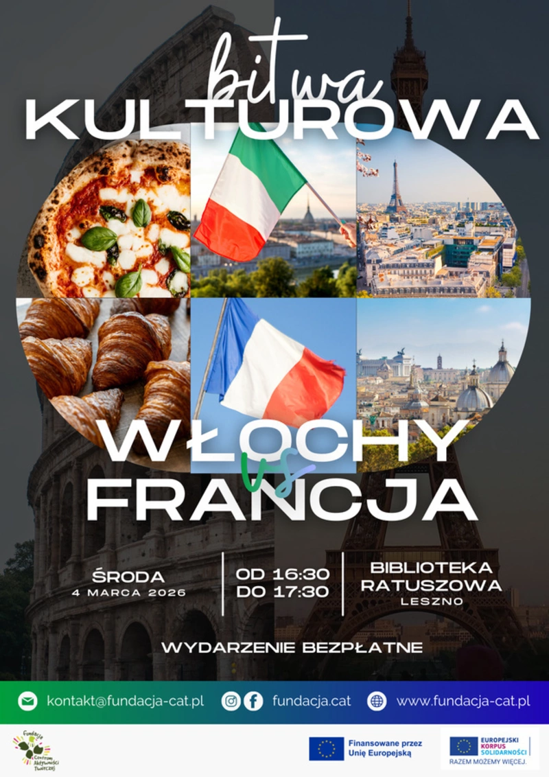 Wieczorek kulturowy: Włochy vs Francja