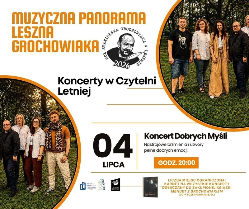 Koncert Dobrych Myśli już 4 lipca w Czytelni Letniej na dachu biblioteki