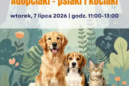 Plakat wydarzenia spotkania z pracownikami schroniska w Henrykowie
